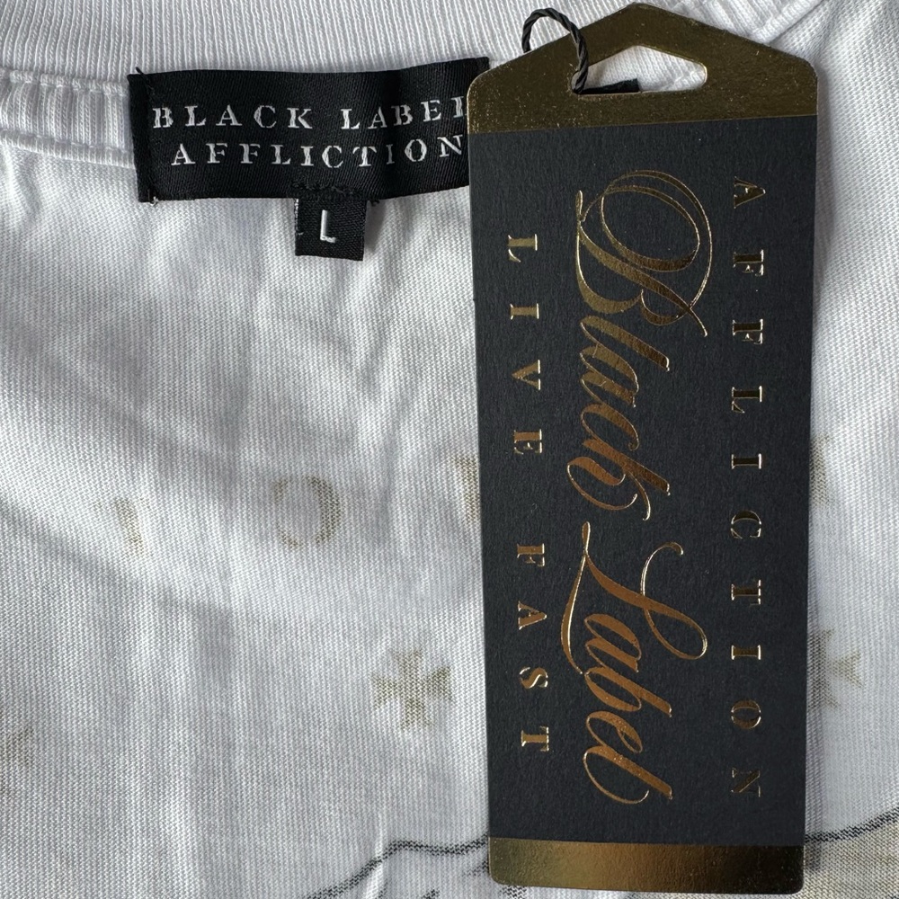 Affliction Black Label Men’s Eagle Short Sleeve T-shirt- Large - NWT - Picture 10 of 12